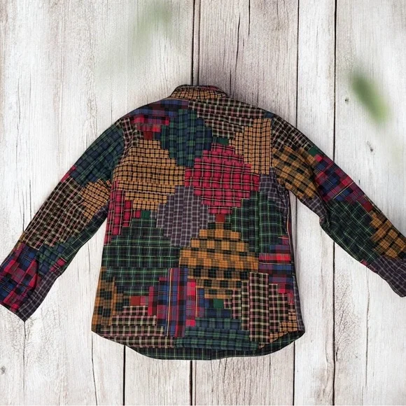 Vintage Patchwork Jacket Women’s Quilted Reversible Cottagecore Chore Coat Sz S - Picture 2 of 8